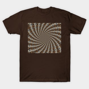 Ceramic tile shards spiral pattern T-Shirt